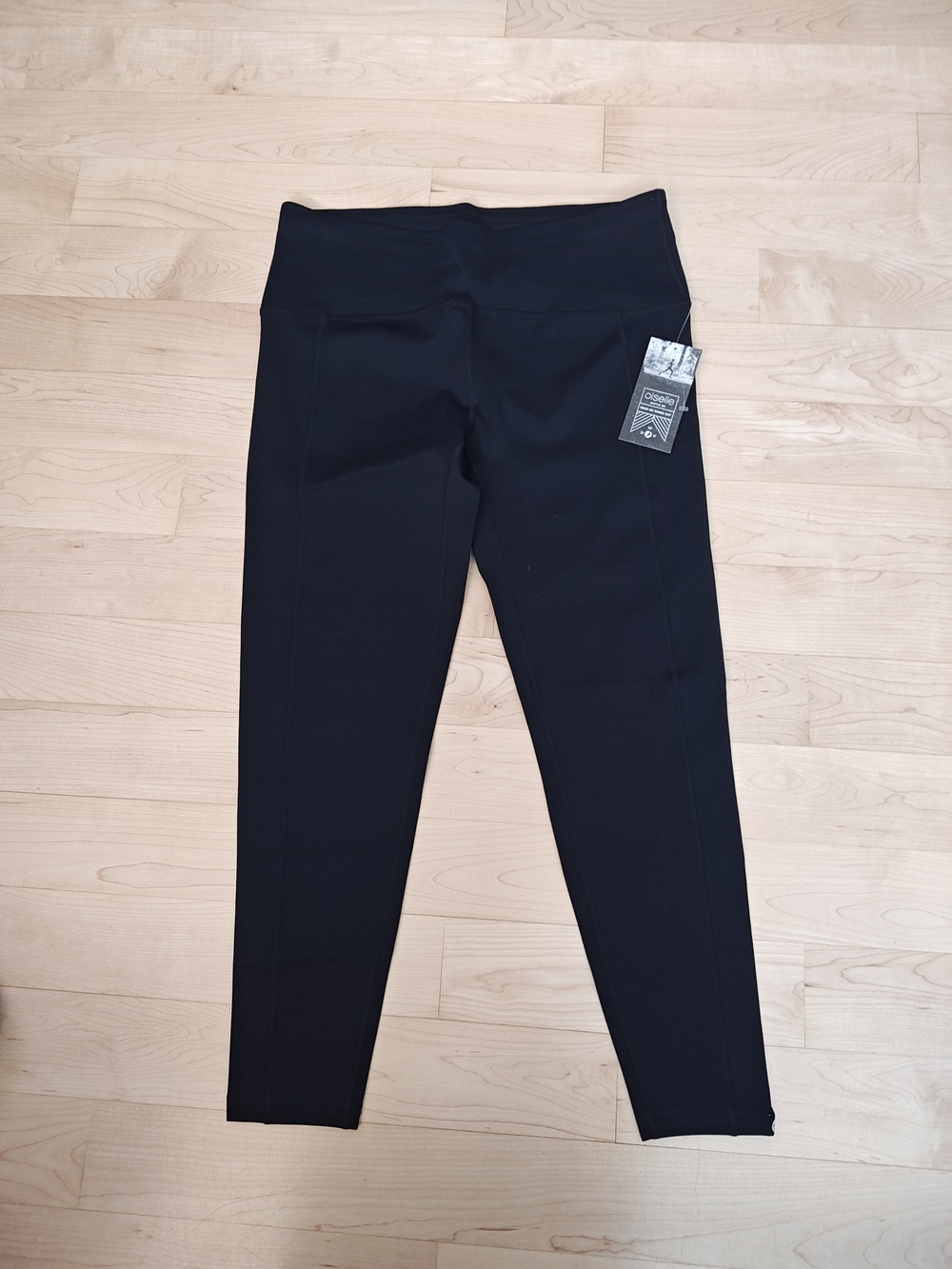 Oiselle Black High-Waist Performance Leggings